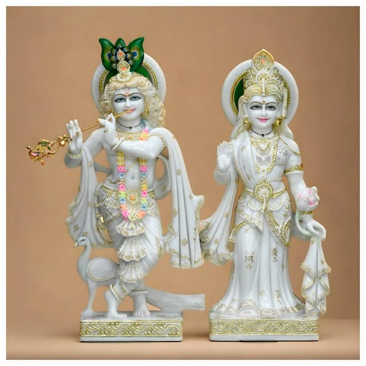 Marble Radha Krishna Moorti