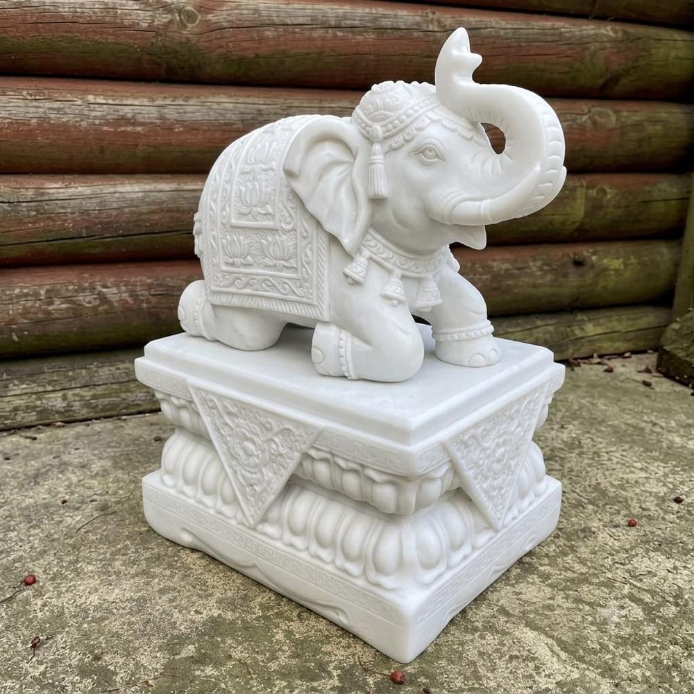 Marble Elephant Statue