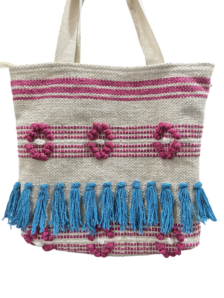 Woven Cotton Tote Bag