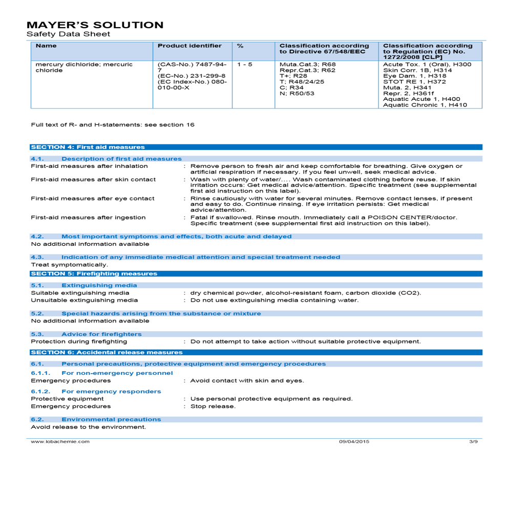 Mayer Solution 500ml