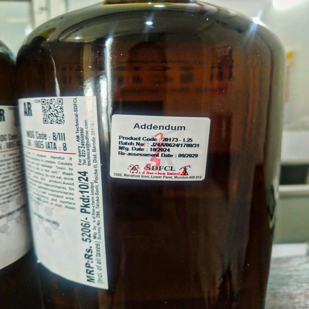 Orthophosphoric Acid Sp Gr 1.75 AR 2.5Ltr
