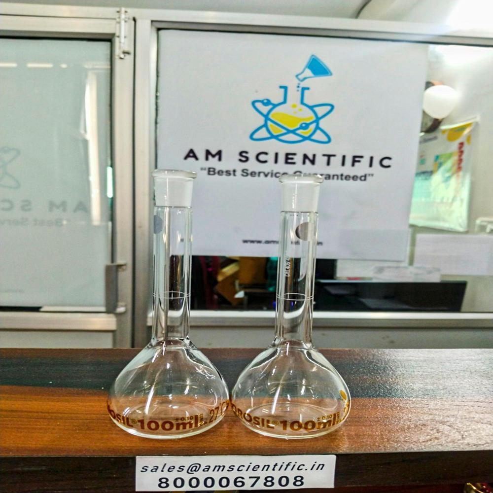 Volumetric Flasks Class A Narrow Mouth Clear with Individual Calibration Certificate 100ml