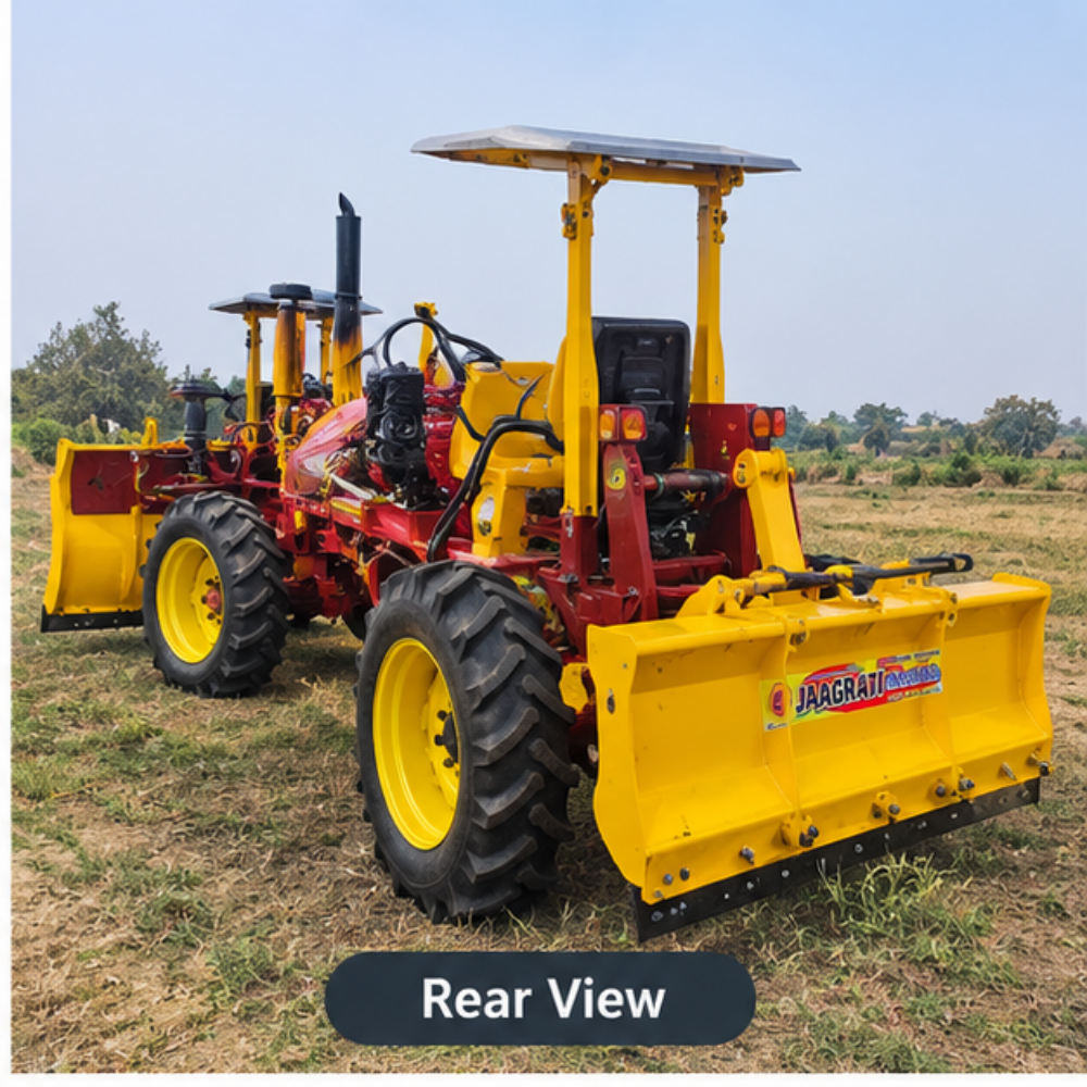 Ms Tractor Fitted Grader - Color: Yellow