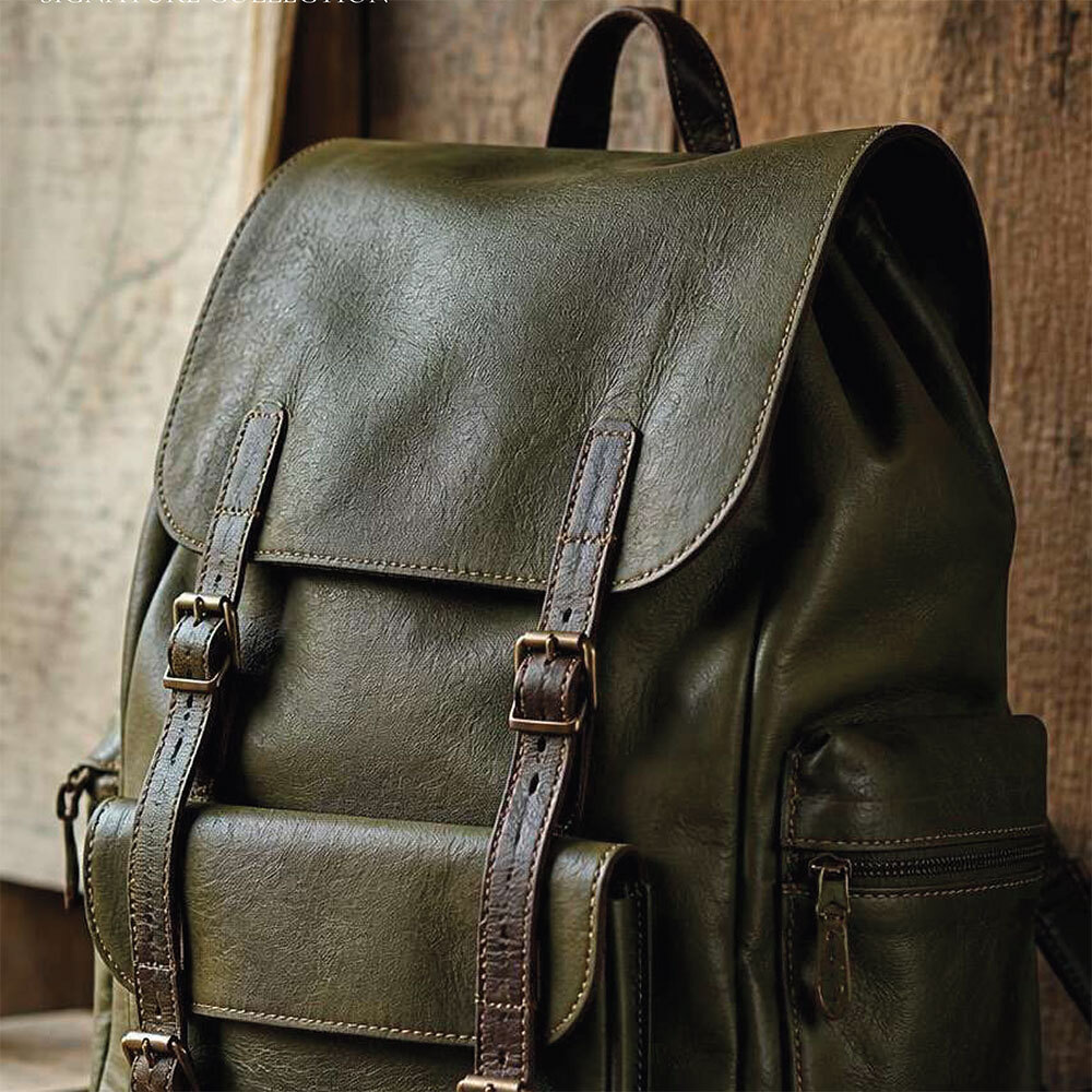 BO-04 Vegan Leather Burnt Olive