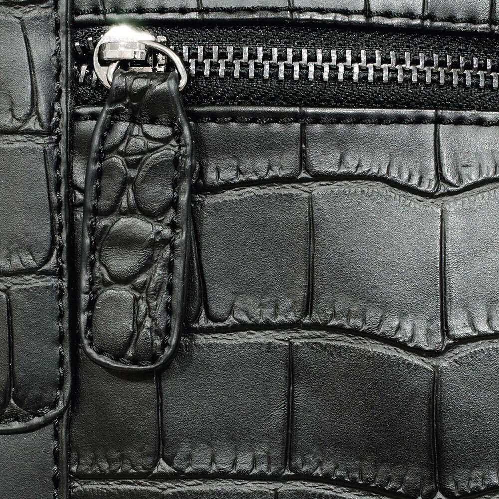 BCR-02 Vegan Leather Croco Noir