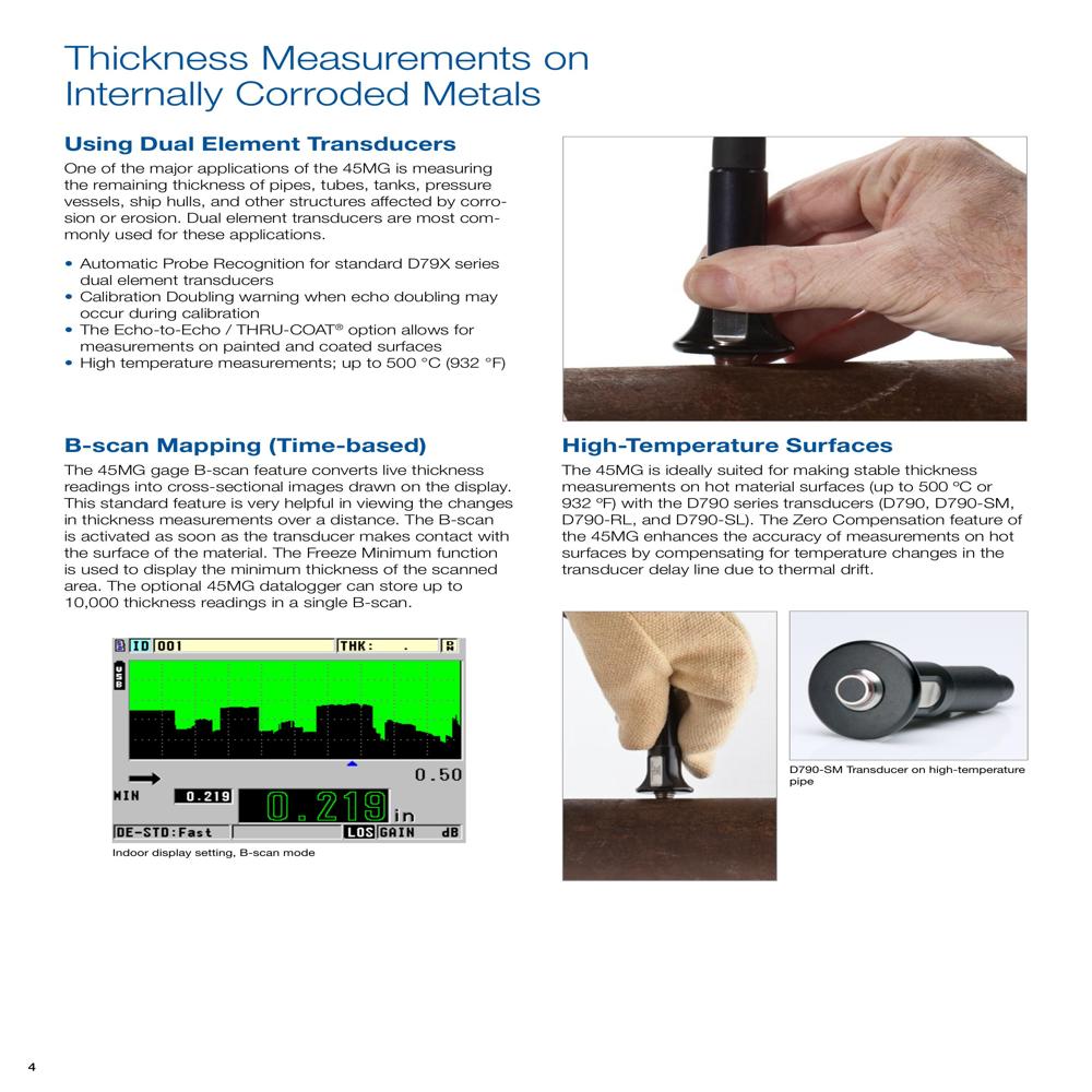45mg Ultrasonic Thickness Gauge Olympus