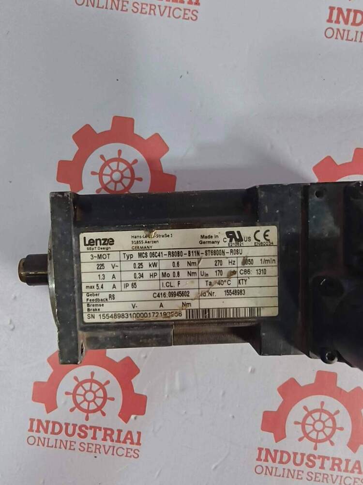 LENZE MCS06C41-RS0B0-B11N-ST5S00N-R0SU High-Performance Synchronous AC Servo Motor