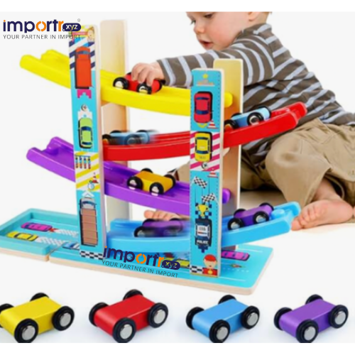 Multilayer Wood Track Glider Toy - Age Group: 3+