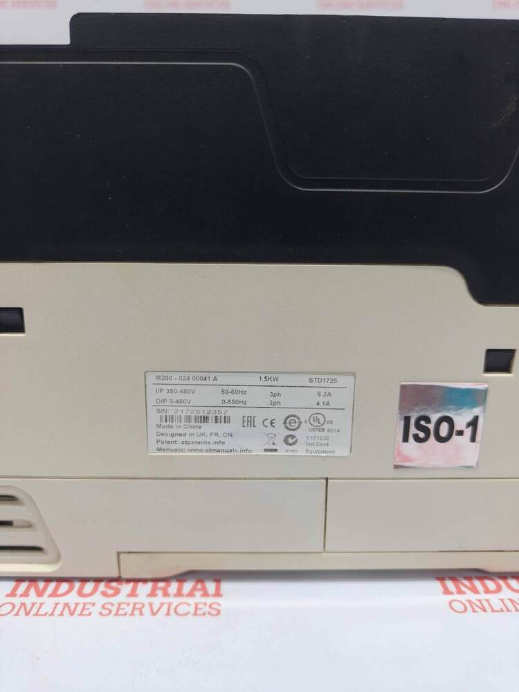 EMERSON M200-02400041A 2 HP (1.5 kW) Variable Frequency Drive (VFD)