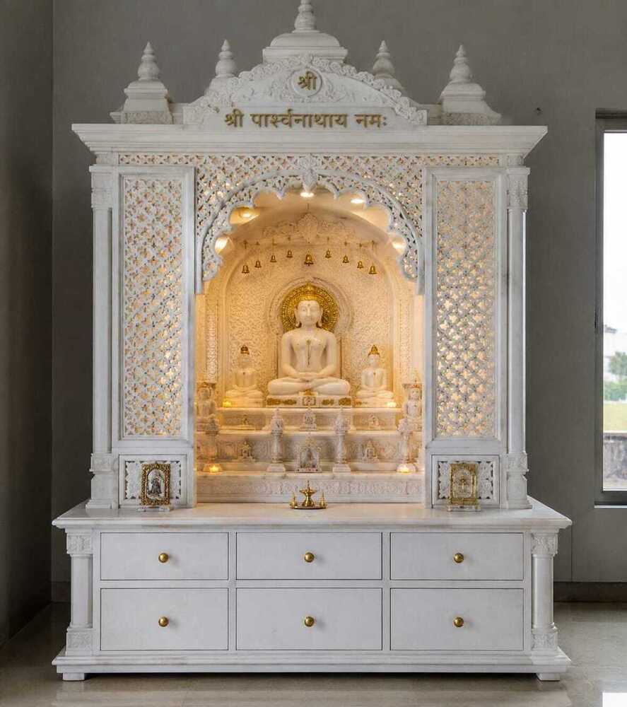 Jain Home Temple Pura With Marble Size 8X4X3
