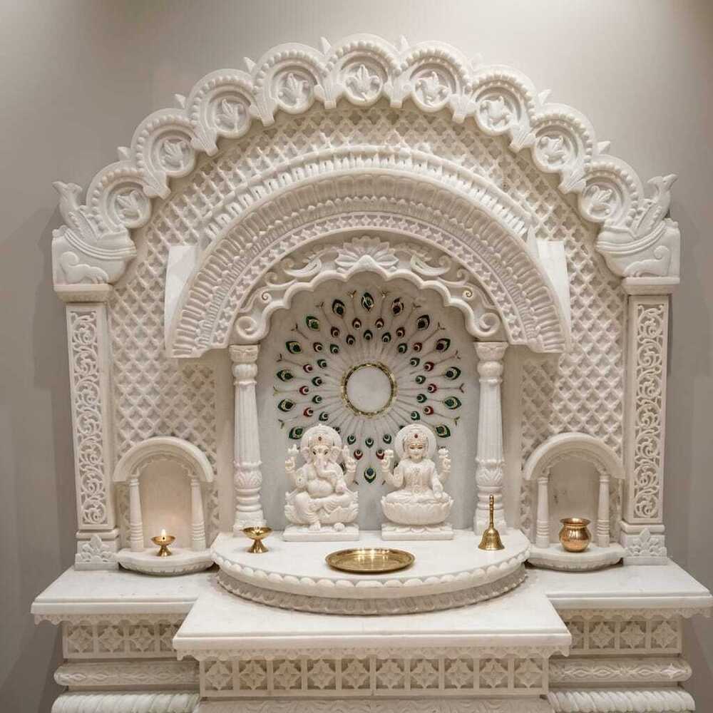 Luxury Premium Dhome Temple Pura With Makrana Marble Size 6X4X3