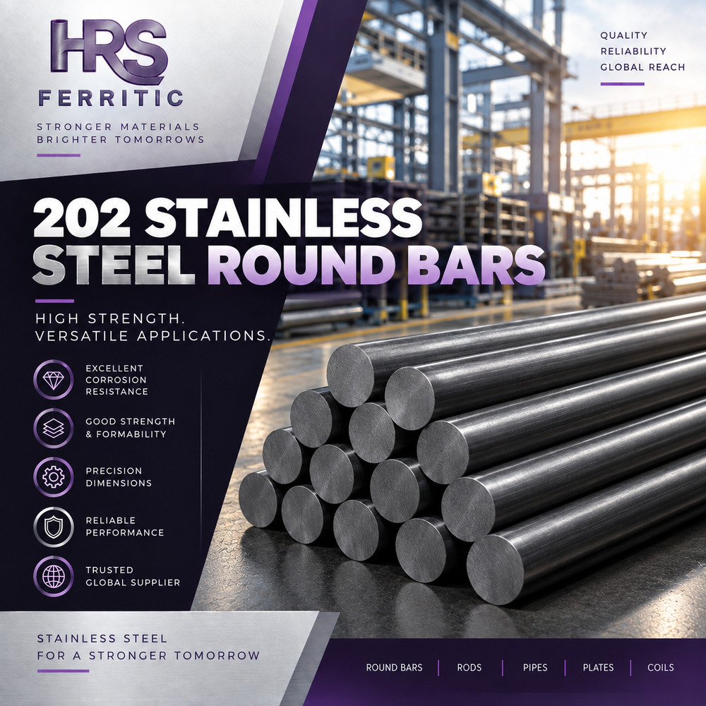 202 SS Black Round Bar