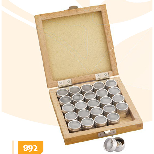 Box with 25 Small Tins