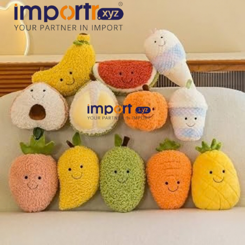 Super Soft Stuffed Fruit Soft Toy - Age Group: 3+
