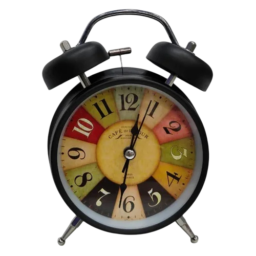 Black Alarm Table Clock