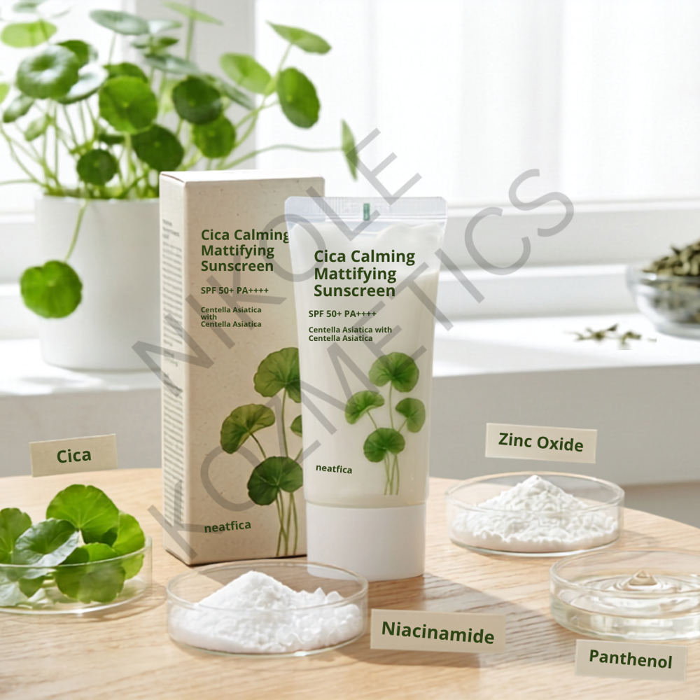 Cica Calming Mattifying Sunscreen - Attributes: Smudge Proof