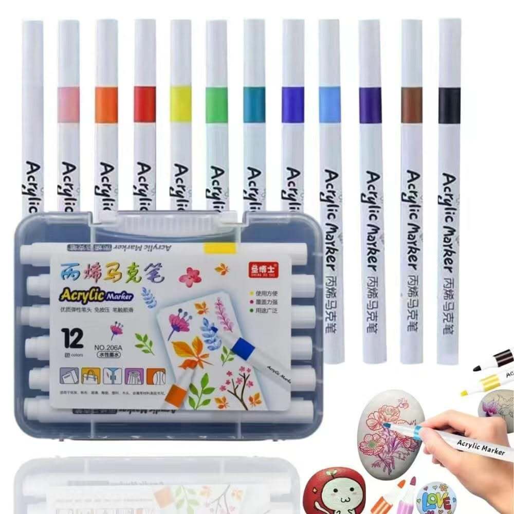 12pcs Aesthetic Cute Highlighter Pen Set