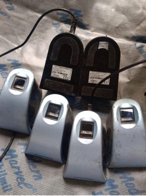 Used Mantra Mfs100 L1 Device (With Rd Service) - Color: Sky Blue