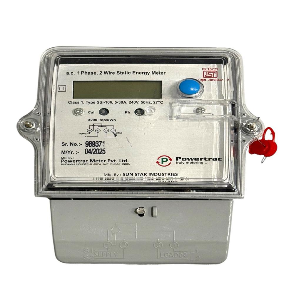 1 Phase 2 Wire Static Energy Meter - Accuracy: 1.0 %