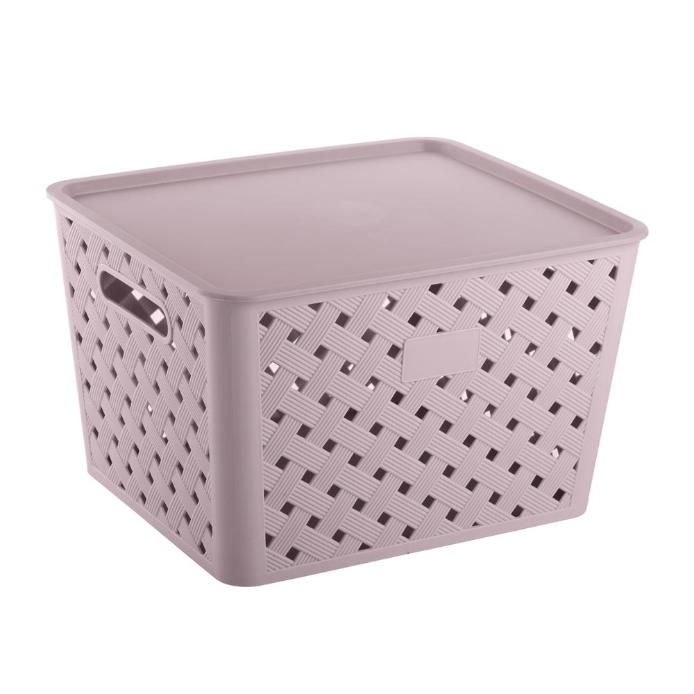 Woven Storage Large Basket With Lid