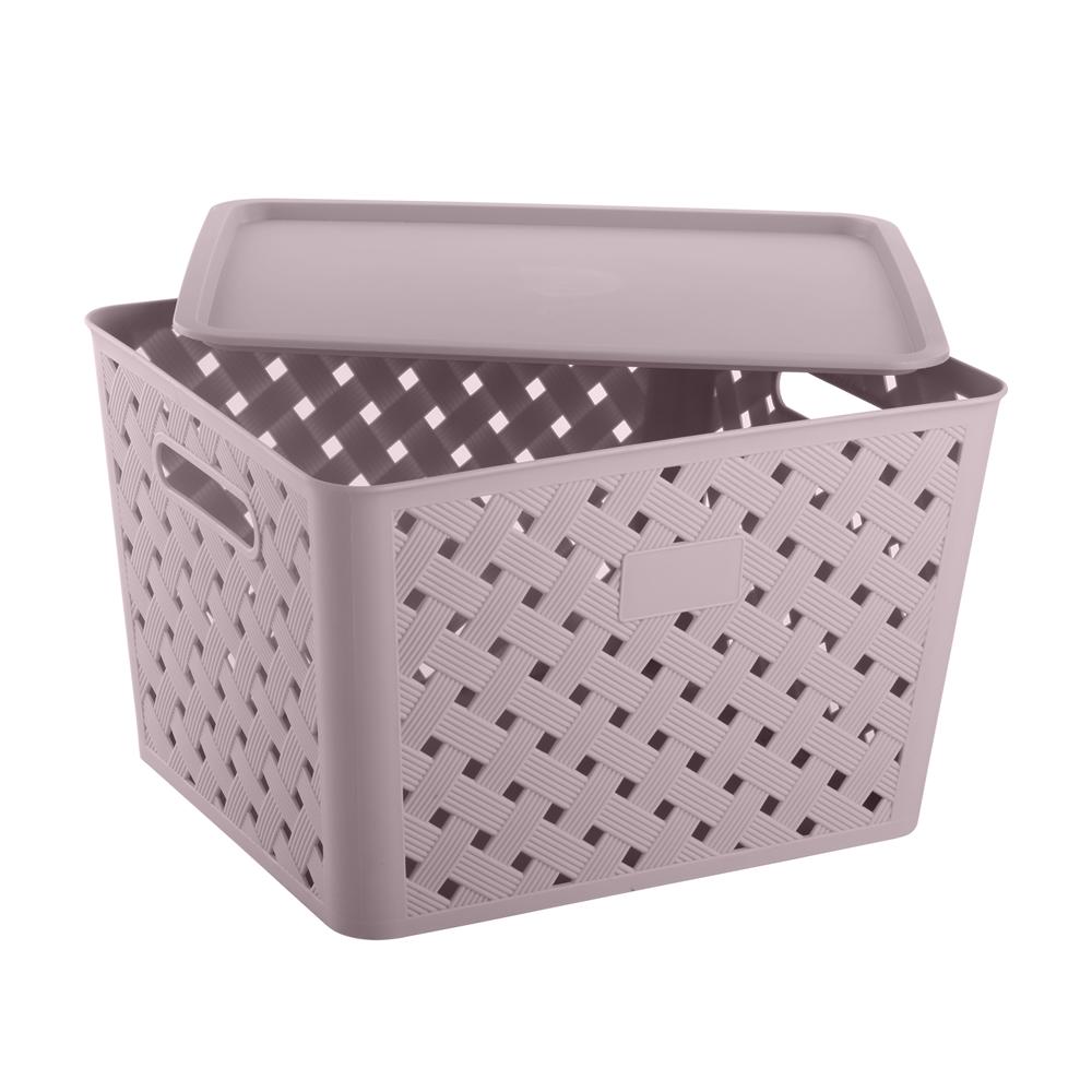 Woven Storage Large Basket With Lid