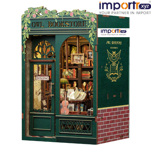 Diy Dollhouse Owl Bookstore Bookshelf - Age Group: 3+