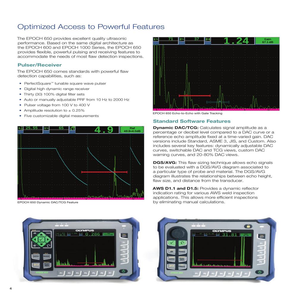 EPOCH 650 Ultrasonic Flaw Detector