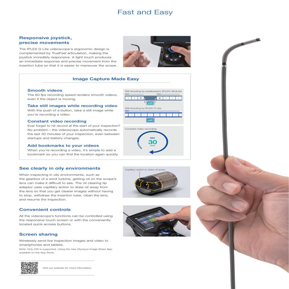 OLYMPUS IPLEX G LITE POWERFUL INDUSTRIAL VIDEOSCOPE