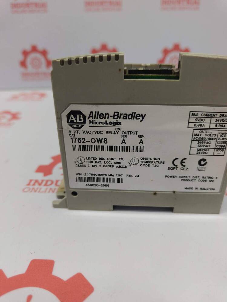 ALLEN BRADLEY 1762-OW8 8-Point Digital Relay Output Expansion Module