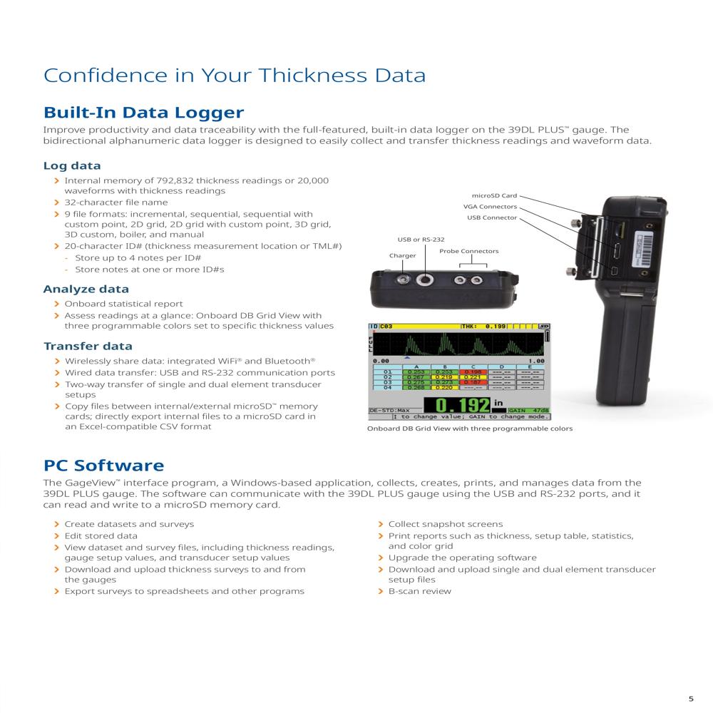 OLYMPUS 39DL PLUS Ultrasonic Thickness Gauge