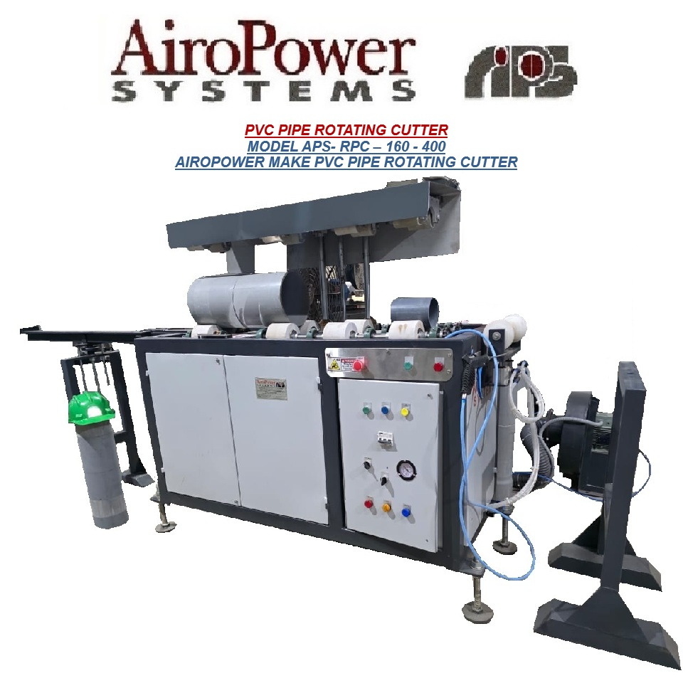 Airopower Macke Pvc Pipe Rotating Cutter Machine - Color: Blue/grey