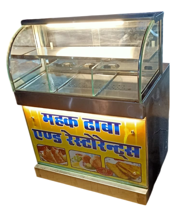 Curved Glass Commercial Food Display Counter