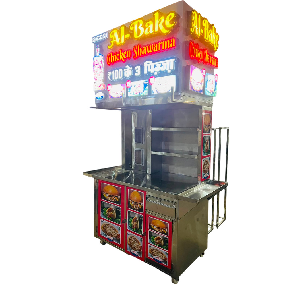 SS Commercial Chicken Shawarma Display Counter