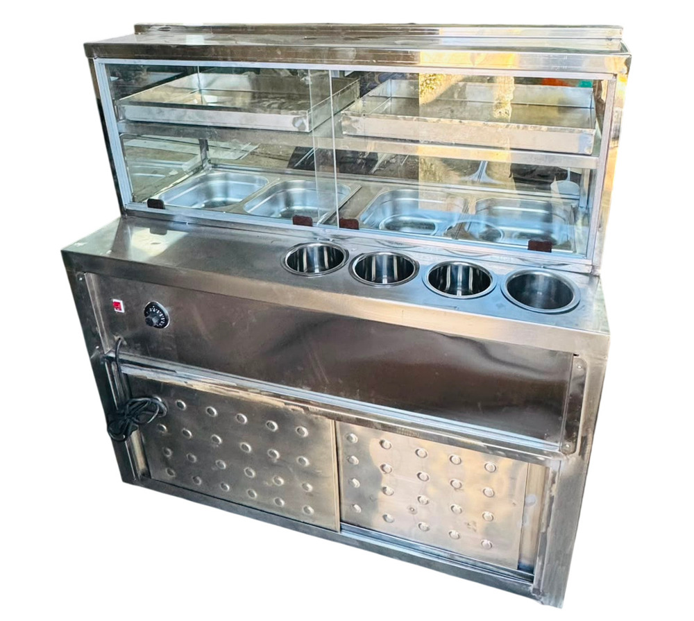 Stainless Steel Golgappa Display Counter