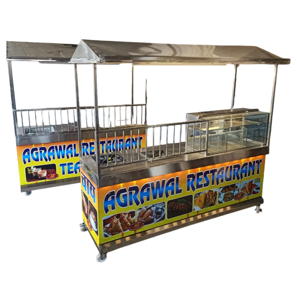 SS Street Food And Tea Display Counter