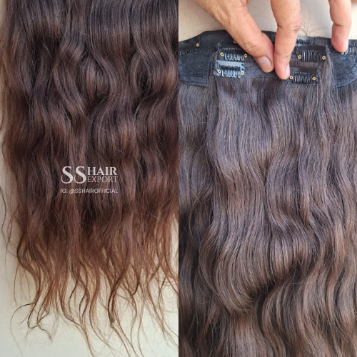 Light Brown Clip In Hair Extension Real Human Hair Wholesale Supplier