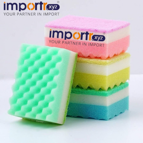 Sponge Scrub - Dimension (L*W*H): 12 8 3 Centimeter (Cm)
