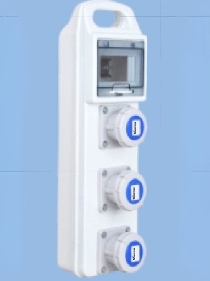 Portable Junction box IP 67 16A 2P+E SOCKET - 3NOS