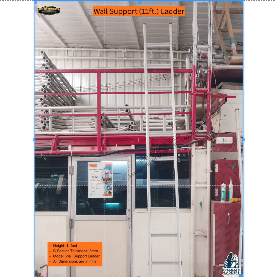 11 Ft Wall Support Ladder - Feature: Heavy Duty