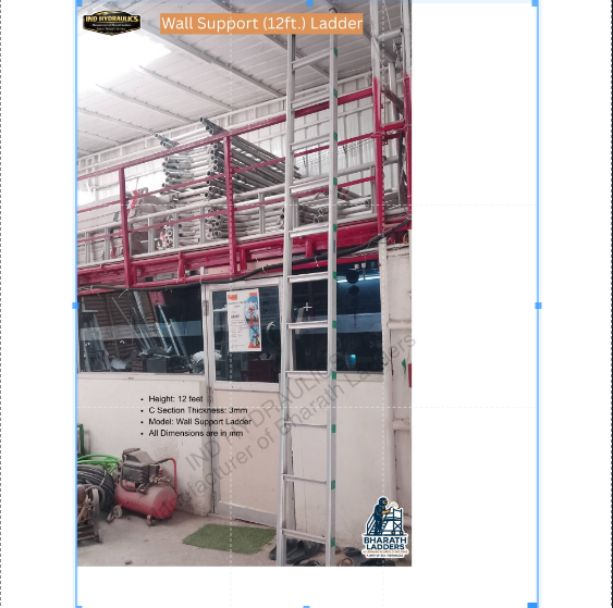12 Ft Wall Support Ladder - Feature: Heavy Duty