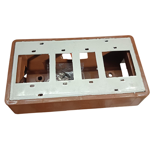 4x7inch 2+2 Brown Pvc Switch Board