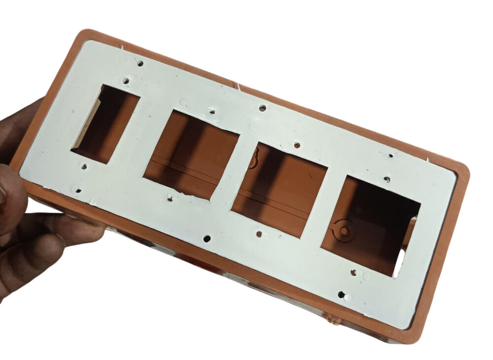 4x8inch 1+3 Brown Pvc Switch Board