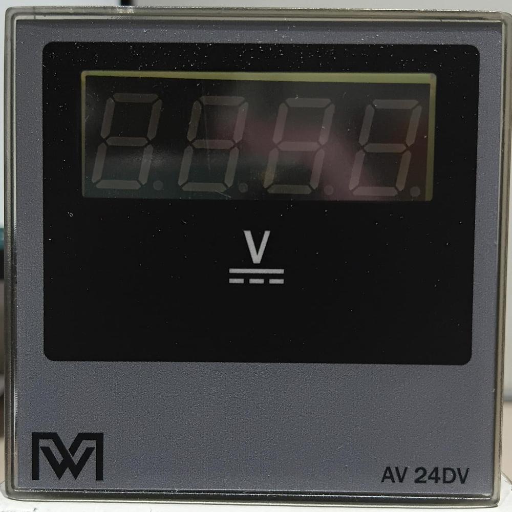 Mw Av24dv Volt Indicator Ampere Meter - 96x96 Mm Panel Mount, Black Case, True Rms, Dual Led Display