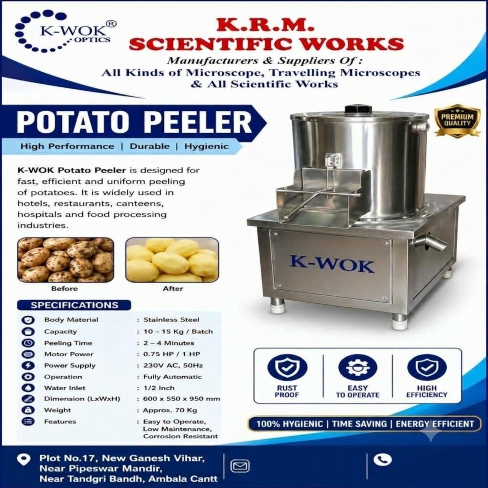 K-Wok Potato Peeler Machine - Accuracy: 50 Gm