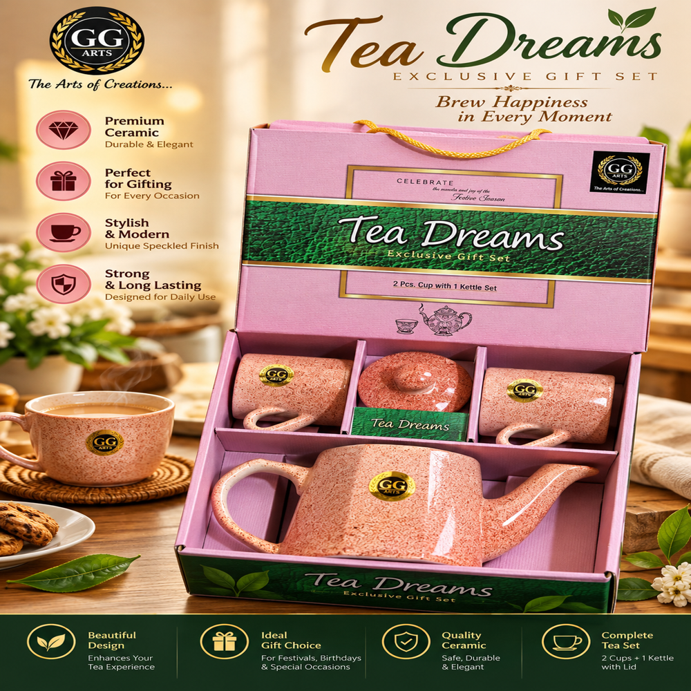 Kettle & Cup Set - Ceramic Type: Premium-quality Ceramic