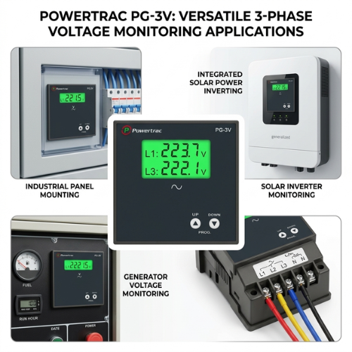 3v Three Phase Digital Voltmeter - Accuracy: Class 0.1/0.5  %