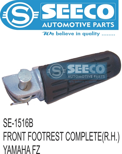 FRONT FOOTREST COMPLETE - Rubber Material, Weight: 200-250 Grams, Working Life: 5-10 Years | Polished Finish, Durable Design for Automotive Applications