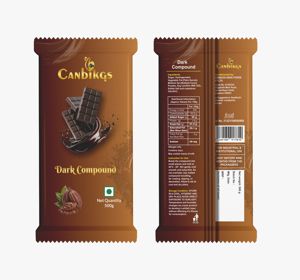 500g Premium Dark Chocolate Compound