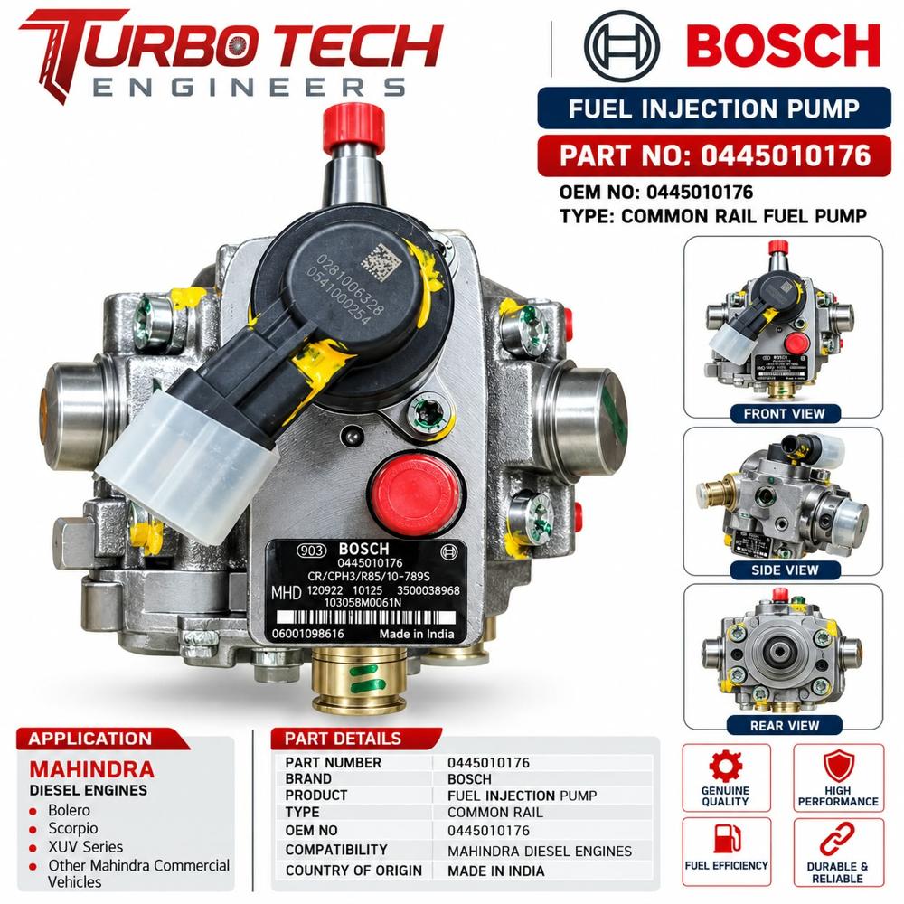 Bosch Fuel Injection Pump 0445010176 - Capacity: 20 Pcs/Hr
