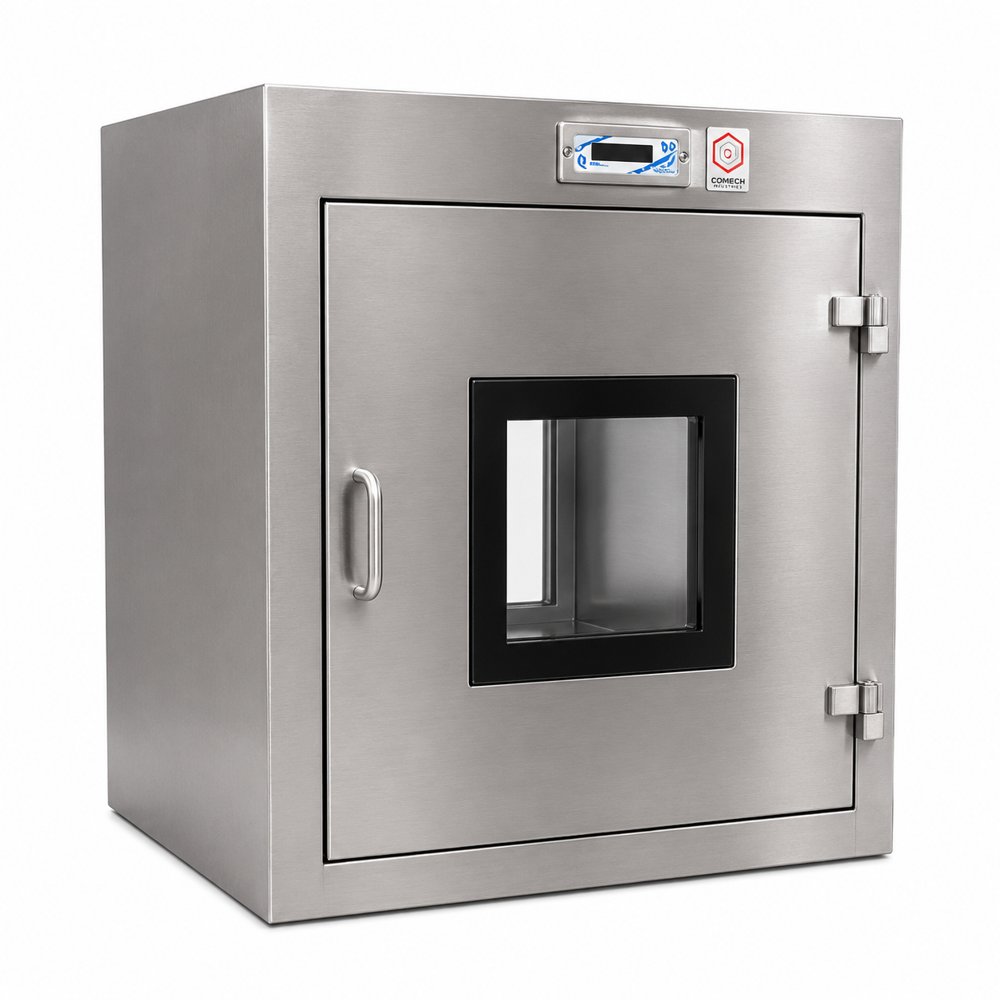 Hatch Pass Box - Stainless Steel, 1.5x1.5x1.5 To 3x3x3 Feet Sizes | Silver Color, 230 Volt, Durable Warranty For Pharmaceutical Use
